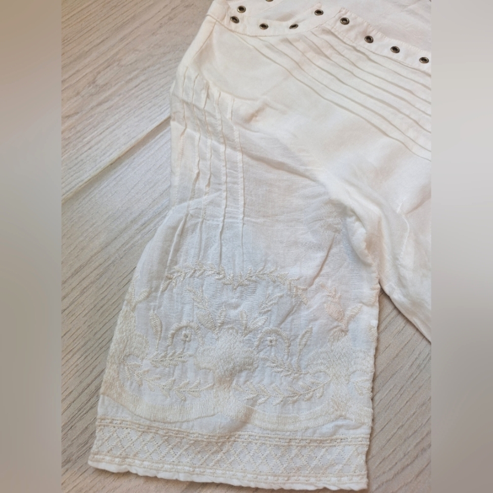 Sundance Nicolette embroidered V-neck white cotton dress with embroidery - XS - Picture 6 of 13